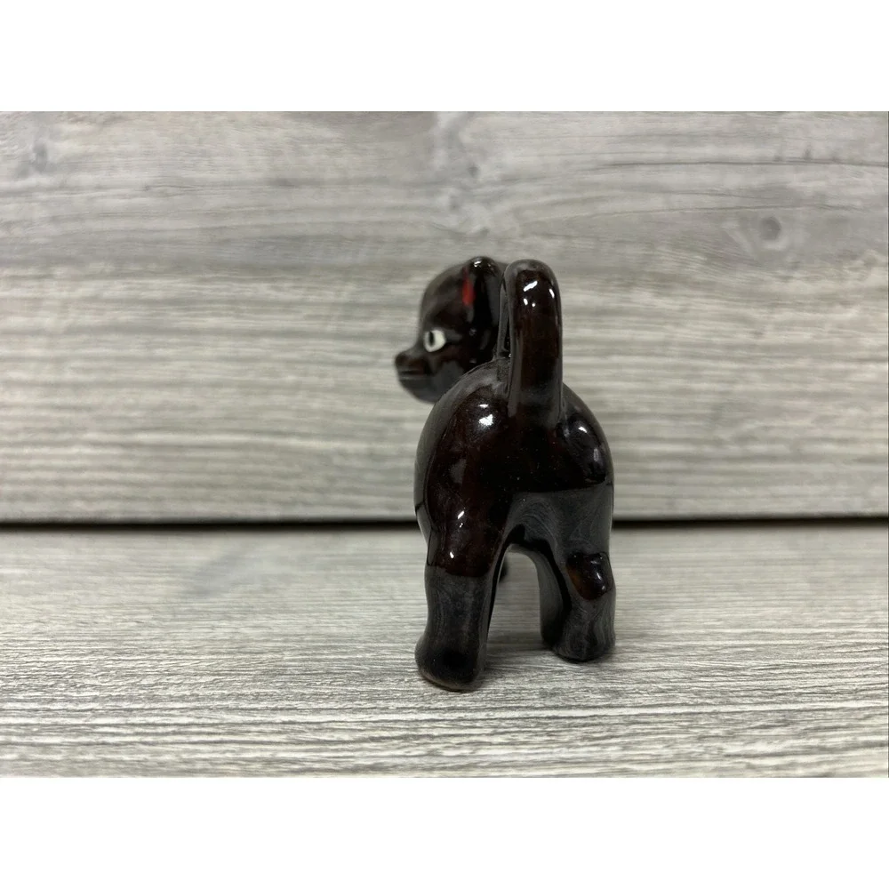 Vintage Brown Cat Porcelain Ceramic Decor‎ D1